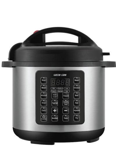 Buy 1300W 6L Electric Pressure Cooker With Digital Display and 14 Cooking Modes For Quick and Easy Meals - Black in UAE