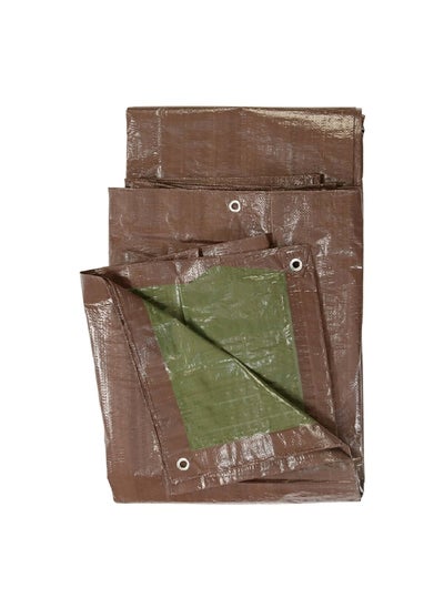 Buy Multi-Purpose Reversible Polyethylene Tarp Brown and Green 6 x 8ft 8997830 in Saudi Arabia