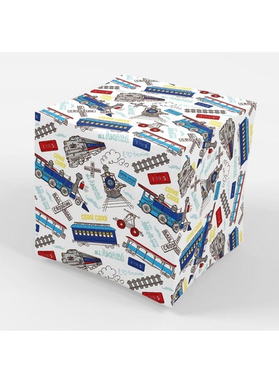 اشتري Train Birthday Party Gift Wrapping Paper Folded Flat 30 X 20 Inch (3 Sheets) في الامارات