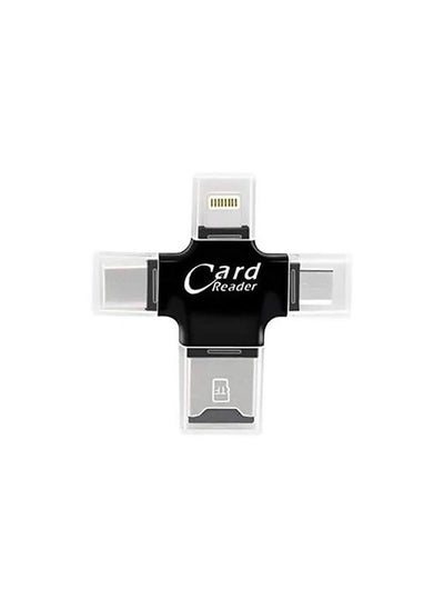 Buy iPhone Multiple USB Card Reader, 4 in 1 Micro SD Card Reader with Type C USB in UAE