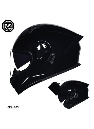 Buy New Double Mirror Helmet Semi Full Cover Four Seasons Motorcycle Helmet in Saudi Arabia