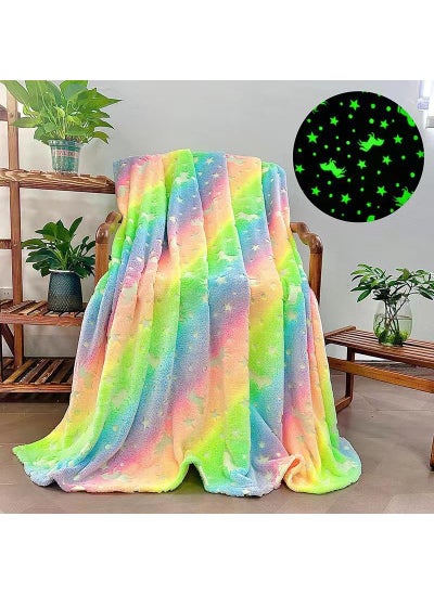 اشتري Glow in The Dark Blanket Personalized Blanket For Kids,50x60inch Throw Blankets Super Cozy Plush Soft Fleece Blanket for Girls Boys Birthday Gifts في الامارات