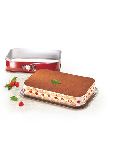 Buy J 1640514 Delibake Hinged Oven Dish 36 X 24 cm Steel Red Carbon in Saudi Arabia