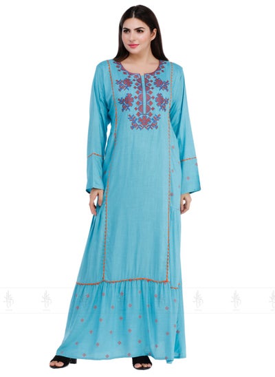 Buy Jalabiya IK5196 Sky Blue in Saudi Arabia