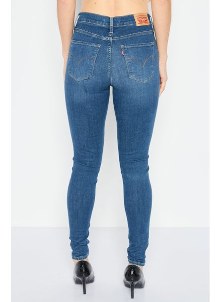 Buy Women Super Skinny Fit Washed Stretchable Jeans, Blue in UAE