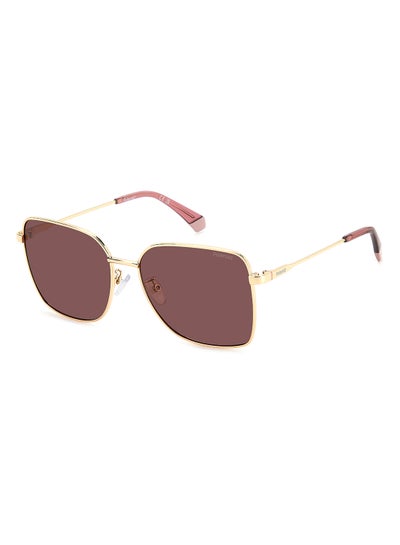 Buy Women's Polarized Square Sunglasses - Pld 4158/G/S/X Gold Millimeter - Lens Size: 58 Mm in UAE
