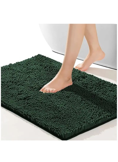 اشتري Bathroom Rugs, Machine Washable Bathroom Floor Mat with Non-Slip Bottom, Bath Carpet for Bathroom(Green) في السعودية