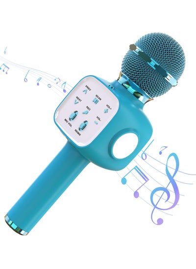 اشتري Wireless Microphone,Karaoke Bluetooth Microphone for Kids Adults,Karaoke Mic Speaker Singing Machine with LED Lights,Android/IOS Smartphone Bluetooth Microphone for Party, Singing, Recording في الامارات