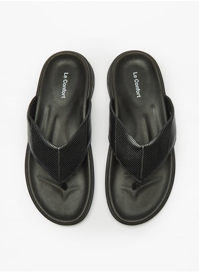 Buy Men Textured Slip-On Sandals in Saudi Arabia