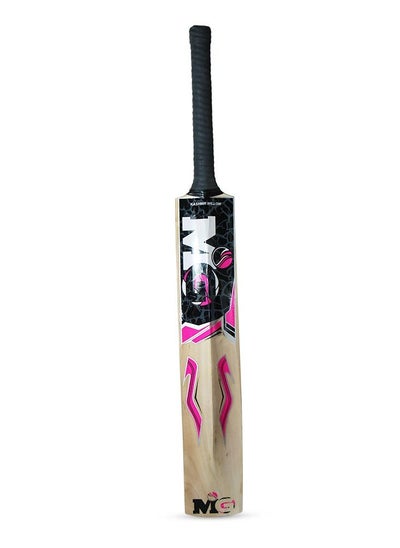 اشتري Kashmir Willow Cricket Bat for Leather ball, Wood, Free Handle Cover, Lightweight-BLACK في السعودية