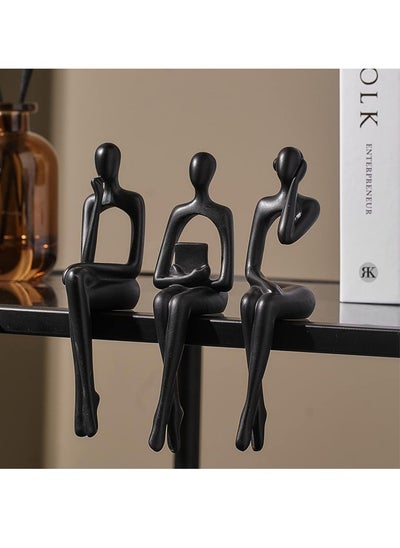 اشتري Black Decor Statue Abstract Resin Sculpture Ornament Art Figurine Modern Home في الامارات