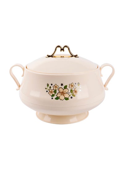 اشتري Casserole Shahi Stainless Steel Insulated Hotpot 1500 ml Beige في الامارات