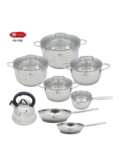 اشتري 14PCS COOKWARE SET STAINLESS STEEL في الامارات