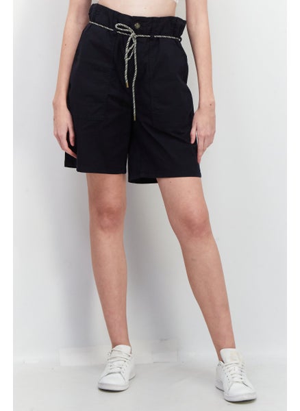 Buy Women Plain Basic Short, Navy Blue in UAE