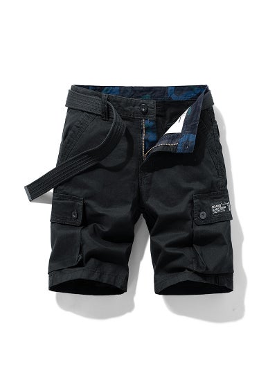 اشتري Mens Summer Cargo Shorts Stylish Japanese Trend Black في الامارات