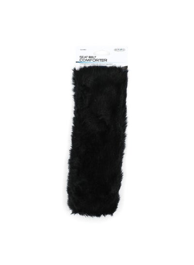 Buy Faux Fur Velcro Closure Interior Seat Belt Comforter Pad Black ‎30.48 x 10.16 x 2.54 cm 50080 in Saudi Arabia