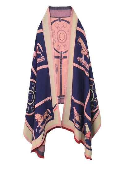 Buy EXTREE Scarfs for Women Pashmina Silky Shawl Wrap for Evening Dressing Horse Scarf Blanket Open Front Poncho Cape in UAE