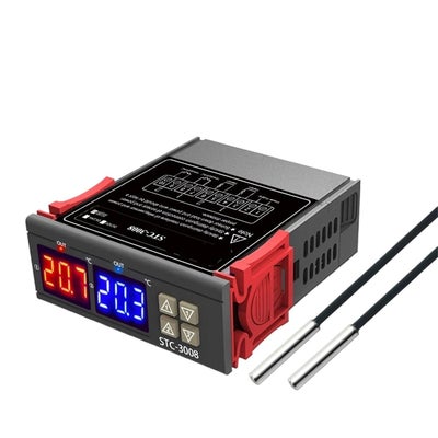 STC-3008 Dual Digital Temperature Controller Two Relay Output DC 12V ...