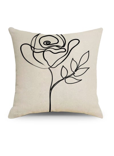 اشتري Nordic abstract pattern linen material pillowcase pillow cover 45*45cm في الامارات