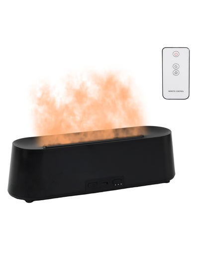 Buy 300ML Essential Oil Diffuser, Flame Aromatherapy Diffuser, Aroma Air Diffuser With Remote Control, 7 Colors LED Light Scented Oil Diffuser, Ultrasonic Cool Mist Diffuser Air Humidifier in UAE