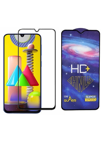 Buy Samsung Galaxy M31/M30s/M30/A20/A30/A30s/A50/A50s HD Plus Tempered Glass Screen Protector - Black/Clear in Egypt