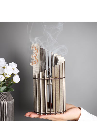 Buy Unique Distribution Incense Burner, beige color with Arabic phrase in Saudi Arabia