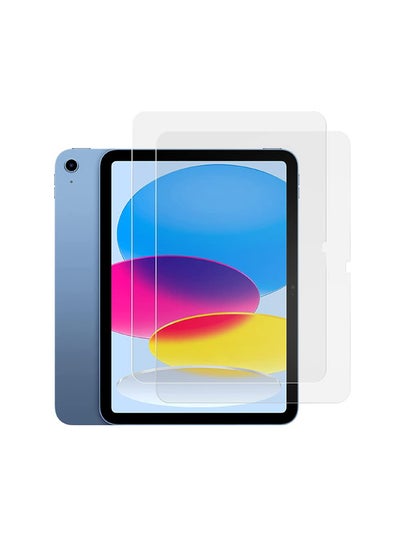 Buy Tempered Glass Screen Protector 2 Pack For iPad 10.9 10th Generation 2022 Model A2696/A2757/A2777 - Clear in UAE