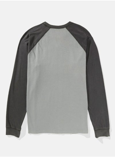 Buy AE Long-Sleeve Raglan Graphic Thermal T-Shirt in UAE