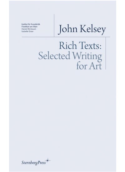 Buy Rich Texts - Selected Writing for Art in UAE