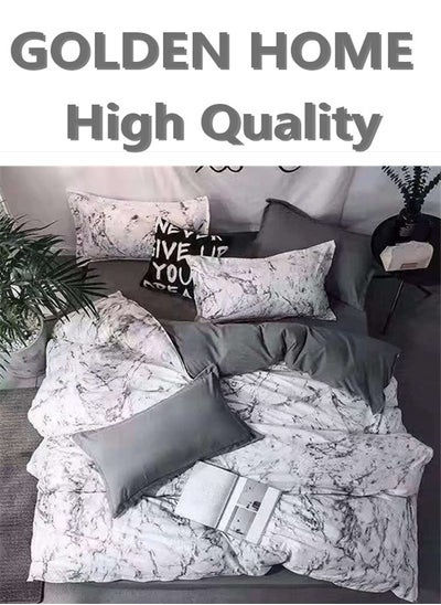 Buy Golden Home Luxurious Single-Person Bedding Set - Includes 1 Duvet, 1 Bed Sheet, and 4 Pillowcases Soft & Comfortable in UAE