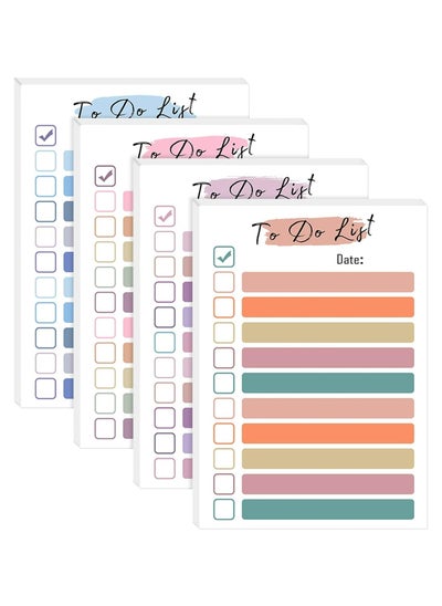 اشتري 4 حزم من الملاحظات اللاصقة لقائمة المهام، 200 قطعة من الملاحظات اللاصقة الملونة ذاتية الالتصاق، مخطط قائمة المهام المحمولة، مفكرة قائمة المهام اليومية، قائمة مهام يومية للمكتب، المنزل، المدرسة، لوازم التخطيط في السعودية