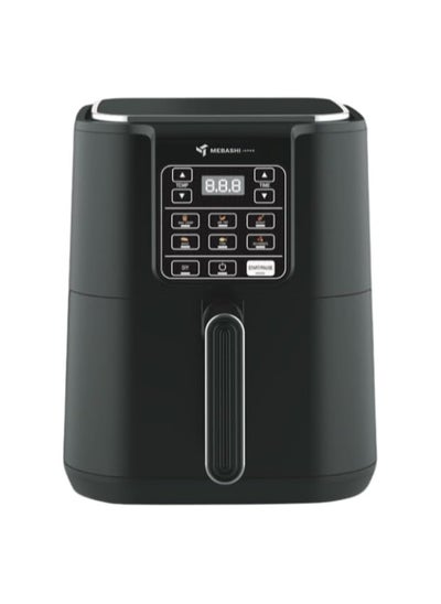 Buy Mebashi 6L Air Fryer, Digital Touch Screen Cooking Machine, 360 Heat Circulation,(1500W) Touch Control Panel, 7 Function Menus (ME-AF653) in UAE