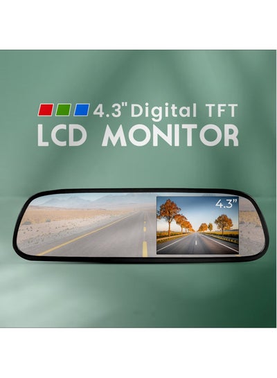 اشتري مرآة الرؤية الخلفية للسيارة الجديدة سبايدر بلس 4.3 "/5.0" شاشة ملونة TFT LCD رقمية ، PAL / NTSC Compatible-PD-439B في السعودية