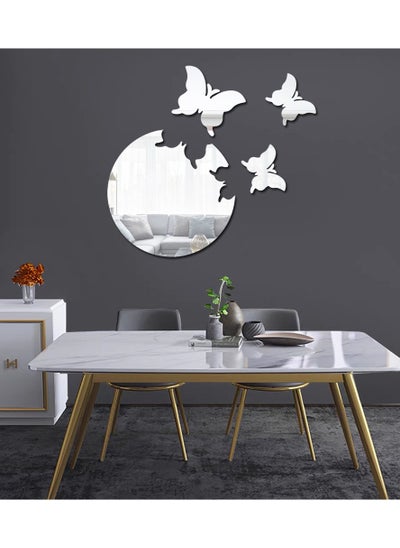 Buy Butterfly Flying Acrylic Mirror Wall Sticker in UAE