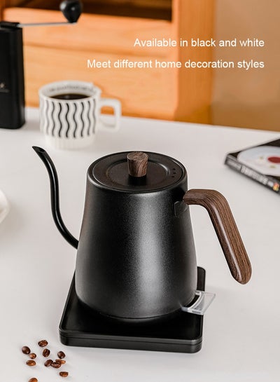 Buy Brutelle Gooseneck Kettle Hand-pour Coffee Kettle 800Ml 1000W Power Stainless Steel Material Matte Black Suitable for Home Office Dormitory in Saudi Arabia