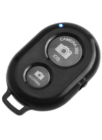 Buy Black Bluetooth Remote Control Shutter for Phone: Selfie Stick Button and Camera Release in UAE