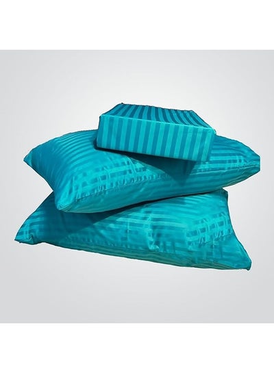 Buy Elastic Striped Sheet Set of 3 Turquoise in Egypt