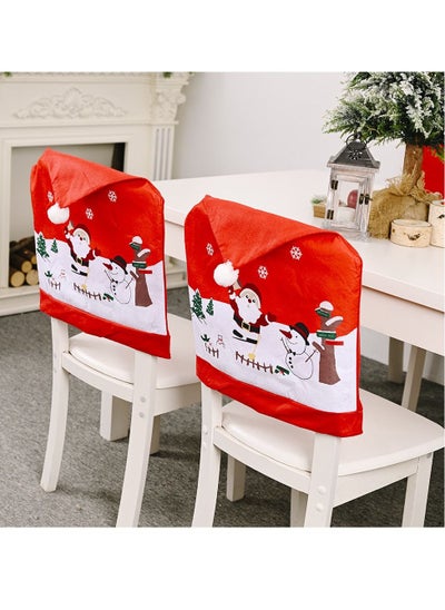 Buy Set Of 2 Decorative Christmas Chair Cover With Standard Size. in UAE