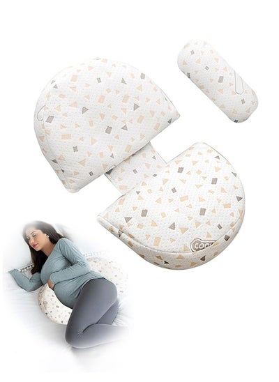 Buy Maternity Pillow,Pregnancy Pillows with Removable Cover,Detachable and Adjustable,Cotton in Saudi Arabia