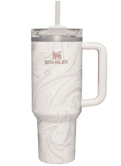 اشتري Stanley Quencher H2.0 FlowState Stainless Steel Vacuum Insulated Tumbler with Lid and Straw for Water, Iced Tea or Coffee, Smoothie and More, 40 oz swirl في الامارات