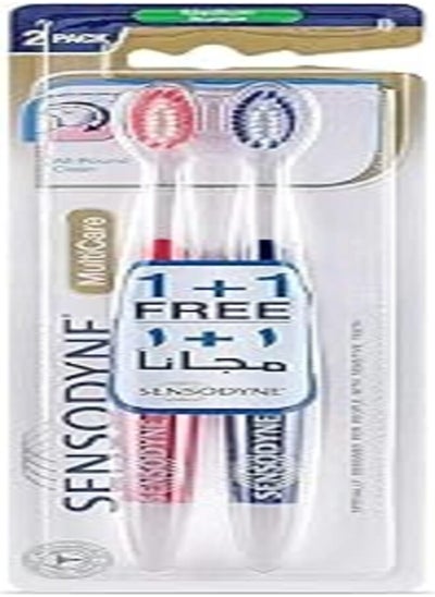 Buy Sensodyne Multicare Toothbrush for Sensitive Teeth, Medium - 2 Pieces in Egypt