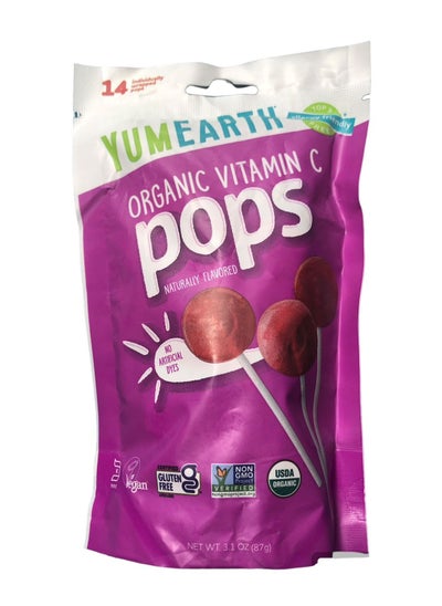 Buy Organic Vitamin C Pops - 14 Lollipops 3.1 Oz (87 G) in UAE