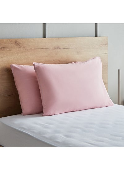 اشتري Essential 2-Piece Cotton Pillow Cover Set 75 x 50 cm في الامارات