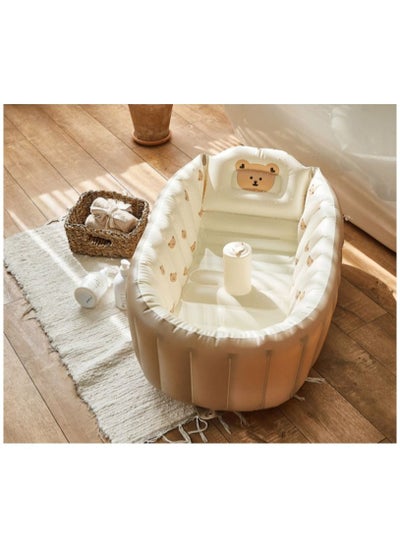 Buy Inflatable Bathtub for Toddlers Portable Baby Tub with Built-in Air Pump Collapsible Design for Easy Storage Perfect for Newborns and Infants in Saudi Arabia