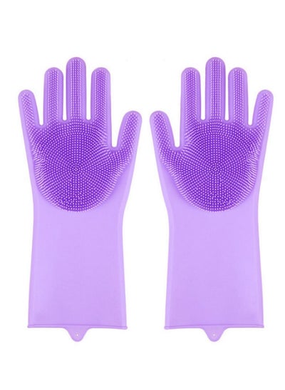 Buy Silicone Gunty with a cleaning brush, consisting of two pieces, multi-functional, multi-colored, and reusable in Egypt