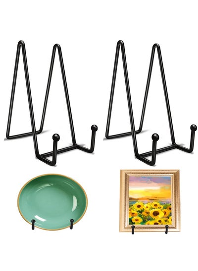 اشتري 2 Pack Plate Stands for Display 6 Inch Plate Holder Display Stand Metal Frame Holder Stand في الامارات