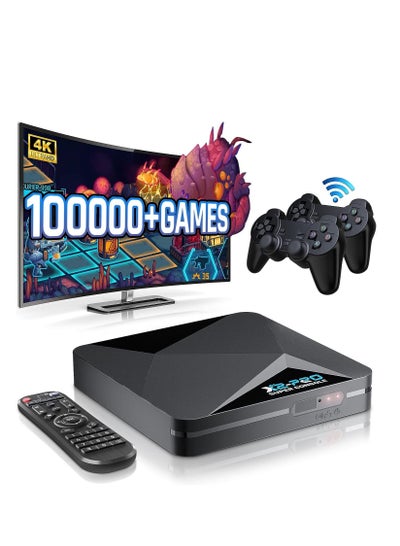 Buy X2-PRO Super Console, Pro Video Game Console, Built-in 10000+ Games, Android 9.0/Emuelec 4.5/CoreE System, Supports 4K UHD Output, 2.4GHz/5GHz Wi-Fi, Bluetooth 5.0 in Saudi Arabia
