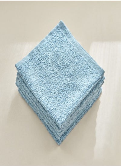 Buy Cloud Touch 6-Piece Zero Twist Cotton Face Cloth Set 30x30 cm in Saudi Arabia