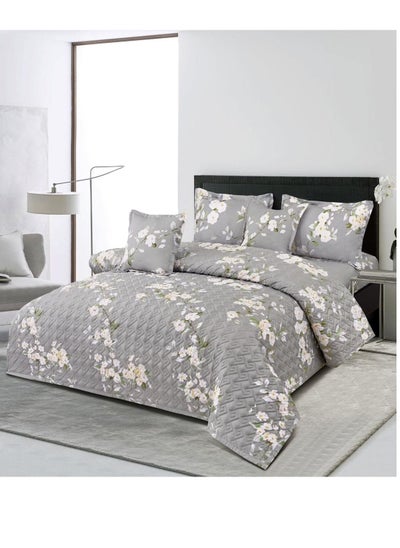 Buy Double comforter set, consisting of 6 practical polyester pieces, size 230 by 250 cm in Saudi Arabia