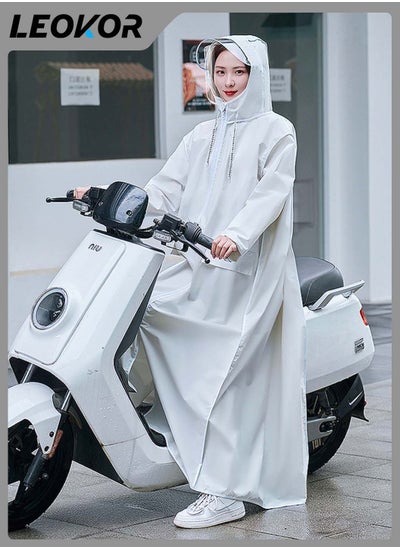 Buy Raincoat Portable EVA Rain,Waterproof Rain Coat with Hood,Coats Reusable Rain Poncho with Hood and Sleeves For Men and Women in Saudi Arabia